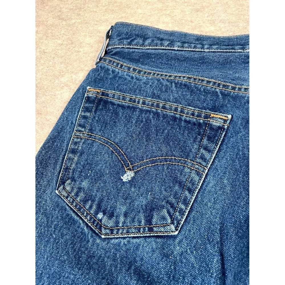 Levi's 501 Jeans Men‎ 34x32 Blue Denim Cotton 5-Pockets Straight Leg Mid Rise